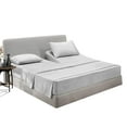 thumbnail image 1 of SGI Bedding Egyptian Cotton Top Split Sheet Set Solid Adjustable Bed 34" Split Head King 600 TC 15" Deep Light Grey, 1 of 9