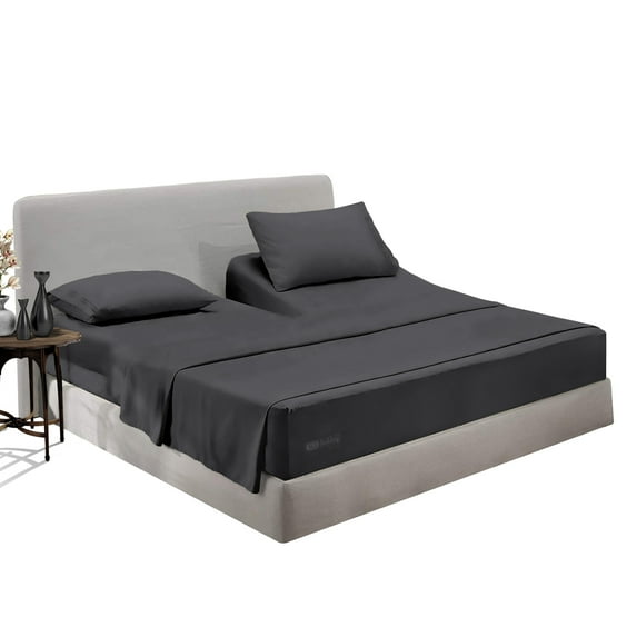 SGI Bedding Egyptian Cotton Top Split Sheet Set Solid Adjustable Bed 36" Split Head Cal King 1000 TC 18" Deep Dark Grey