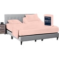 thumbnail image 1 of SGI Bedding 32" King Split Top Flex Head sheet 100% Egyptian Cotton Sheet Set - 600 Thread Count Flex Top Sheet for Adjustable Bed 4 Piece Sheet Set 15" Deep for Sleep Number bed - Peach, 1 of 7