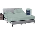 thumbnail image 1 of SGI Bedding 28" King Split Top Flex Head sheet 100% Egyptian Cotton Sheet Set - 600 Thread Count Flex Top Sheet for Adjustable Bed 4 Piece Sheet Set 15" Deep for Sleep Number bed - Aqua Green, 1 of 7