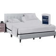 thumbnail image 1 of SGI Bedding 32" California King Split Top Flex Head sheet 100% Egyptian Cotton Sheet Set - 600 Thread Count Flex Top Sheet for Adjustable Bed 4 Piece Sheet Set 15" Deep for Sleep Number bed - Silver, 1 of 7