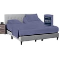 thumbnail image 1 of SGI Bedding 39" Queen Split Top Flex Head sheet 100% Egyptian Cotton Sheet Set - 600 Thread Count Flex Top Sheet for Adjustable Bed 4 Piece Sheet Set 15" Deep for Sleep Number bed - Mediterranean Blue&nbsp;, 1 of 7