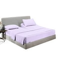 thumbnail image 1 of SGI Bedding Egyptian Cotton Top Split Sheet Set Stripe Adjustable Bed 28" Split Head King 600 TC 15" Deep Lilac, 1 of 9
