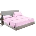 thumbnail image 1 of SGI Bedding Egyptian Cotton Top Split Sheet Set Stripe Adjustable Bed 28" Split Head King 600 TC 15" Deep Pink, 1 of 9