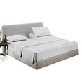 thumbnail image 1 of SGI Bedding Egyptian Cotton Top Split Sheet Set Stripe Adjustable Bed 32" Split Head King 600 TC 15" Deep Light Grey, 1 of 9