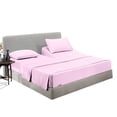 thumbnail image 1 of SGI Bedding Egyptian Cotton Top Split Sheet Set Stripe Adjustable Bed 36" Split Head Cal King 600 TC 15" Deep Pink, 1 of 9
