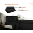 thumbnail image 1 of SGI Bedding Microfiber Made Bed Sheet Set - King Size Sheets Microfiber Sheets Soft, Durable Sheets 15" Deep Black, 1 of 7