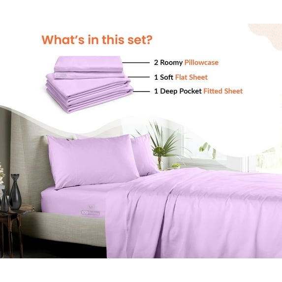 SGI Bedding Microfiber Made Bed Sheet Set - King Size Sheets Microfiber Sheets Soft, Durable Sheets 15" Deep Pink