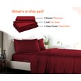 thumbnail image 1 of SGI Bedding Microfiber Made Bed Sheet Set - Queen Size Sheets Microfiber Sheets Soft, Durable Sheets 15" Deep Burgundy, 1 of 7