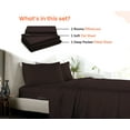 thumbnail image 1 of SGI Bedding Microfiber Made Bed Sheet Set - Split King Size Sheets 5Pc Microfiber Sheets Soft, Durable Sheets 15" Deep Chocolate, 1 of 7