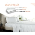 thumbnail image 1 of SGI Bedding Microfiber Made Bed Sheet Set - Split King Size Sheets 5Pc Microfiber Sheets Soft, Durable Sheets 15" Deep White, 1 of 7
