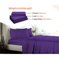 thumbnail image 1 of SGI Bedding Microfiber Made Bed Sheet Set - Twin XL Size Sheets Microfiber Sheets Soft, Durable Sheets 15" Deep Purple, 1 of 7