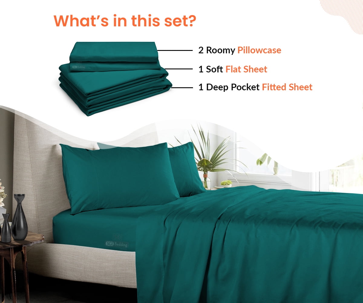 SGI Bedding Microfiber Made Bed Sheet Set Twin XL Size Sheets