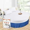 thumbnail image 1 of SGI Bedding Round Bed Skirt |Wrap Around Microfiber Bed Skirt | Fade Resistant, Wrinkle Free, Anti-static, Decorative, Extra Storage Space, Clutter-Free | 87" Diameter / 14" Drop, Egyptian Blue, 1 of 8