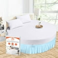 thumbnail image 1 of SGI Bedding Round Bed Skirt |Wrap Around Microfiber Bed Skirt | Fade Resistant, Wrinkle Free, Anti-static, Decorative, Extra Storage Space, Clutter-Free | 87" Diameter / 14" Drop, Light Blue, 1 of 8