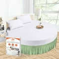 thumbnail image 1 of SGI Bedding Round Bed Skirt |Wrap Around Microfiber Bed Skirt | Fade Resistant, Wrinkle Free, Anti-static, Decorative, Extra Storage Space, Clutter-Free | 87" Diameter / 14" Drop, Moss, 1 of 8