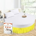 thumbnail image 1 of SGI Bedding Round Bed Skirt |Wrap Around Microfiber Bed Skirt | Fade Resistant, Wrinkle Free, Anti-static, Decorative, Extra Storage Space, Clutter-Free | 87" Diameter / 18" Drop, Yellow, 1 of 8