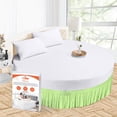 thumbnail image 1 of SGI Bedding Round Bed Skirt |Wrap Around Microfiber Bed Skirt | Fade Resistant, Wrinkle Free, Anti-static, Decorative, Extra Storage Space, Clutter-Free | 96" Diameter / 24" Drop, Sage, 1 of 8
