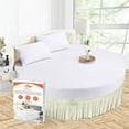 thumbnail image 1 of SGI Bedding Round Bed Skirt |Wrap Around Microfiber Bed Skirt | Fade Resistant, Wrinkle Free, Anti-static, Decorative, Extra Storage Space, Clutter-Free | 99" Diameter / 14" Drop, Rust, 1 of 8