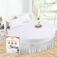 thumbnail image 1 of SGI Bedding Round Bed Skirt |Wrap Around Microfiber Bed Skirt | Fade Resistant, Wrinkle Free, Anti-static, Decorative, Extra Storage Space, Clutter-Free | 99" Diameter / 14" Drop, Light Gray, 1 of 8