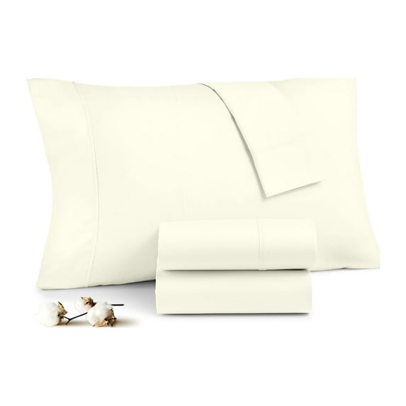 SGI Bedding Shams Pair 26x26" Size Egyptian Cotton 1000 TC Shams Ivory Solid, Pack of 2