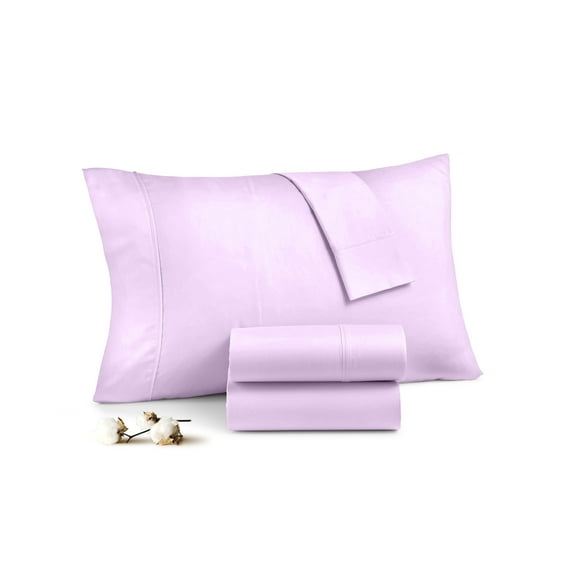 SGI Bedding Shams Pair 26x26" Size Egyptian Cotton 1000 TC Shams Lilac Solid, Pack of 2