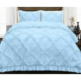 thumbnail image 1 of SGI Full Diamond Ruffle Comforter Set Microfiber 3 Piece Light Blue, 1 of 5