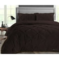 thumbnail image 1 of SGI Microfiber Comforter Set Oversized /Palatial King Size Chocolate Pinch 3 Piece, 1 of 5