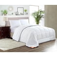 thumbnail image 1 of SGI Microfiber Comforter Set Queen Size White Solid 3 Piece, 1 of 5