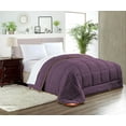 thumbnail image 1 of SGI Microfiber Comforter Set Super King Size Plum Solid 3 Piece, 1 of 5