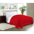 thumbnail image 1 of SGI Microfiber Comforter Set SuperKing P Plus Size Blood Red Solid 3 Piece, 1 of 5