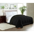 thumbnail image 1 of SGI Microfiber Comforter Set Wyoming King Size Black Solid 3 Piece, 1 of 5