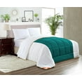 thumbnail image 1 of SGI Oversized /Palatial King Contrast Comforter Set Microfiber Fill 3 Piece Teal, 1 of 5