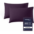 thumbnail image 1 of SGI Bedding 600 TC Pillowcase Set Plum Color 2 Piece King Size, 1 of 5