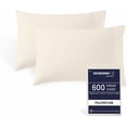 thumbnail image 1 of SGI Bedding 600 TC Pillowcase Set Ivory Color 2 Piece Queen Size, 1 of 5