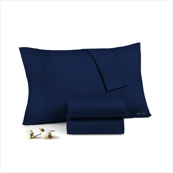 SGI Pillow Case Navy Blue Solid 600 TC Body PillowCase 2 Piece