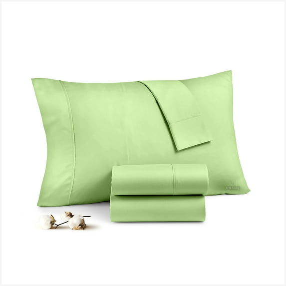SGI Pillow Case Sage Solid 600 TC King Pillowcase 2 Piece