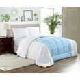 thumbnail image 1 of SGI Twin XL Contrast Comforter Set Microfiber Fill 3 Piece Light Blue, 1 of 5