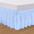 thumbnail image 1 of SGI bedding 18 inch Drop Wraparound Bed Skirt Queen Size - No Lifting Required, Adjustable Easy Fit Elastic Strap, Classic Gathered Styling Dust Ruffle, Fade Resistant -Light Blue, 1 of 7
