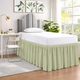 thumbnail image 1 of SGI bedding Dorm Bed Skirt Full XL 36 Inch Drop Length - Sage, Ruffled Pattern College Dorm Room Bed Skirts - Split Corner, Easy Care, Wrinkle Free 1800 Series Microfiber Bed Skirt, 1 of 9