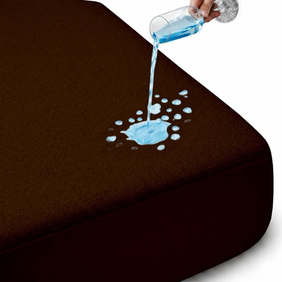 SGI bedding Waterproof 39X80 Twin XL Mattress Protector – 15" Deep Pocket, Soft Noiseless & Breathable Fitted Style Bed Cover, Skin- Friendly Protection Against Moisture, Spills & Stains – Chocolate