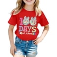 thumbnail image 1 of SGMVNU 100 Days of School Shirts for Boys Girls Boys Shirts Size 10-12 Casual Short Sleeve Crewneck Tees Basic T Shirt Kids Summer Clothes(Size 12-13 Years,Red), 1 of 4