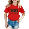 thumbnail image 1 of SGMVNU 100 Days of School Shirts for Boys Girls Girls T Shirts Size 7 Fashion Short Sleeve Crewneck Tee Tops Cotton Tshirts Kids Summer Outfits(Size 3-4 Years,Red), 1 of 4