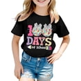 thumbnail image 1 of SGMVNU 100 Days of School Shirts for Boys Girls Tops for Girls Size 6 Casual Short Sleeve Crewneck Tees Basic T Shirt Kids Summer Clothes(Size 10-11 Years,Black), 1 of 4