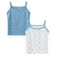 thumbnail image 1 of SGMVNU 2 Pack Girls Tank Tops Summer Casual Strappy Camisole Top Toddlers Kids Soft Sleeveless Undershirts, Blue, Light Blue, Size 18-24 Months, 1 of 6