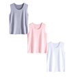 thumbnail image 1 of SGMVNU 3 Pack Little Boys Girls Seamless Tank Tops Summer Casual Lightweight Sleeveless Undershirts, White, Pink, Grey, Size 4-5 Years, 1 of 9