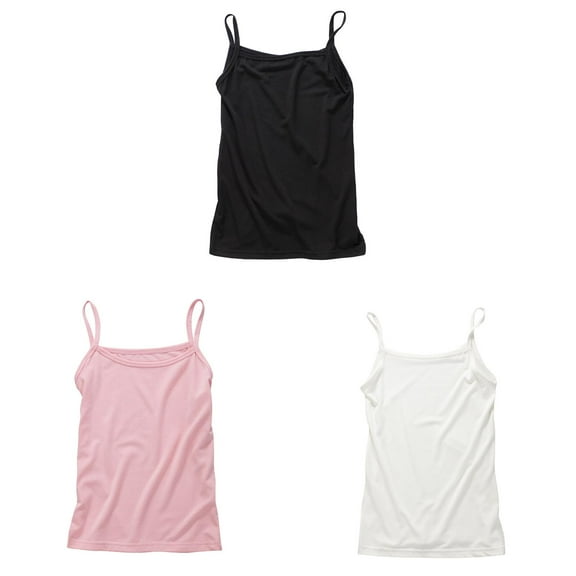 SGMVNU 3Packs Girls Blue Shirt Kids Girls Summer Camisole Casual Cute Print Tank Top Undershirt Breathable