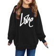 thumbnail image 1 of SGMVNU Baby Toddler Cute Graphic Crewneck Sweatshirt 18-24 Months Girl's Long Sleeve Drop Shoulder Pullover Shirt Fashion Fall Tops Black, 1 of 4
