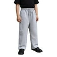 thumbnail image 1 of SGMVNU Baggy Sweatpants Boys Wide Leg Sweats Pants Drawstring Trousers Streetwear Loose Cotton Open Bottom Joggers with Pockets(Size 6-7 Years, Light Gray), 1 of 9