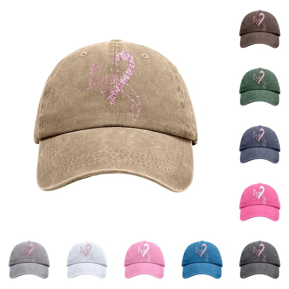 SGMVNU Baseball Cap for Women Retro Distressed Adjustable Lightweight Curved Brim Cotton Performance Hat, Khaki, Size: One Size